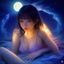 夜读漫画客用户头像，男性，夜猫子风格